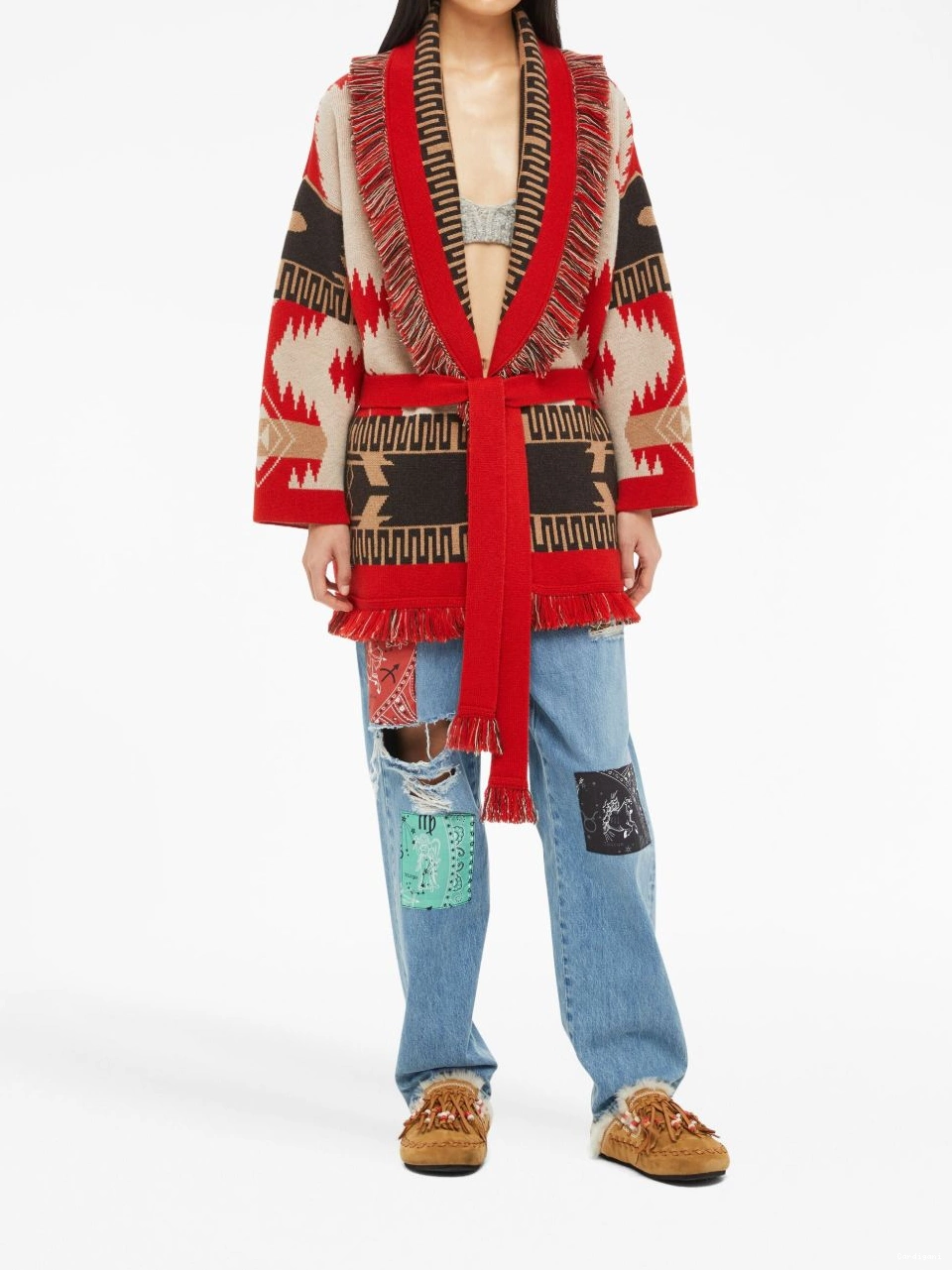 Affordable cashmere Icon cardigan Alanui jacquard Women 0730